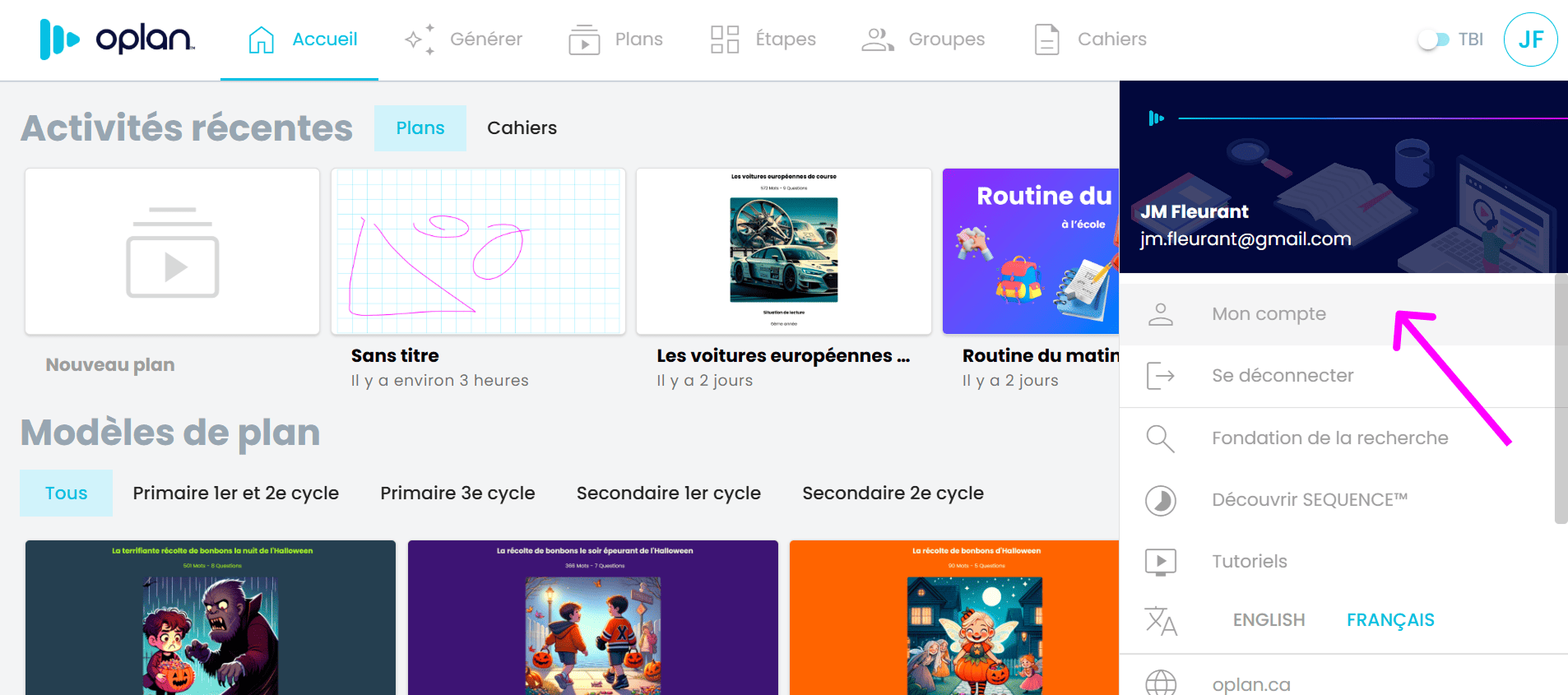 Page de connexion